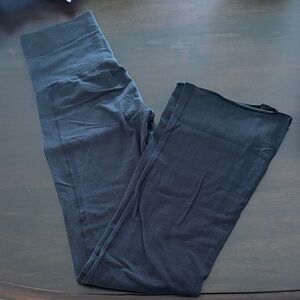 SKIMS Black Onyx Cotton Fold Over Flare Pants S